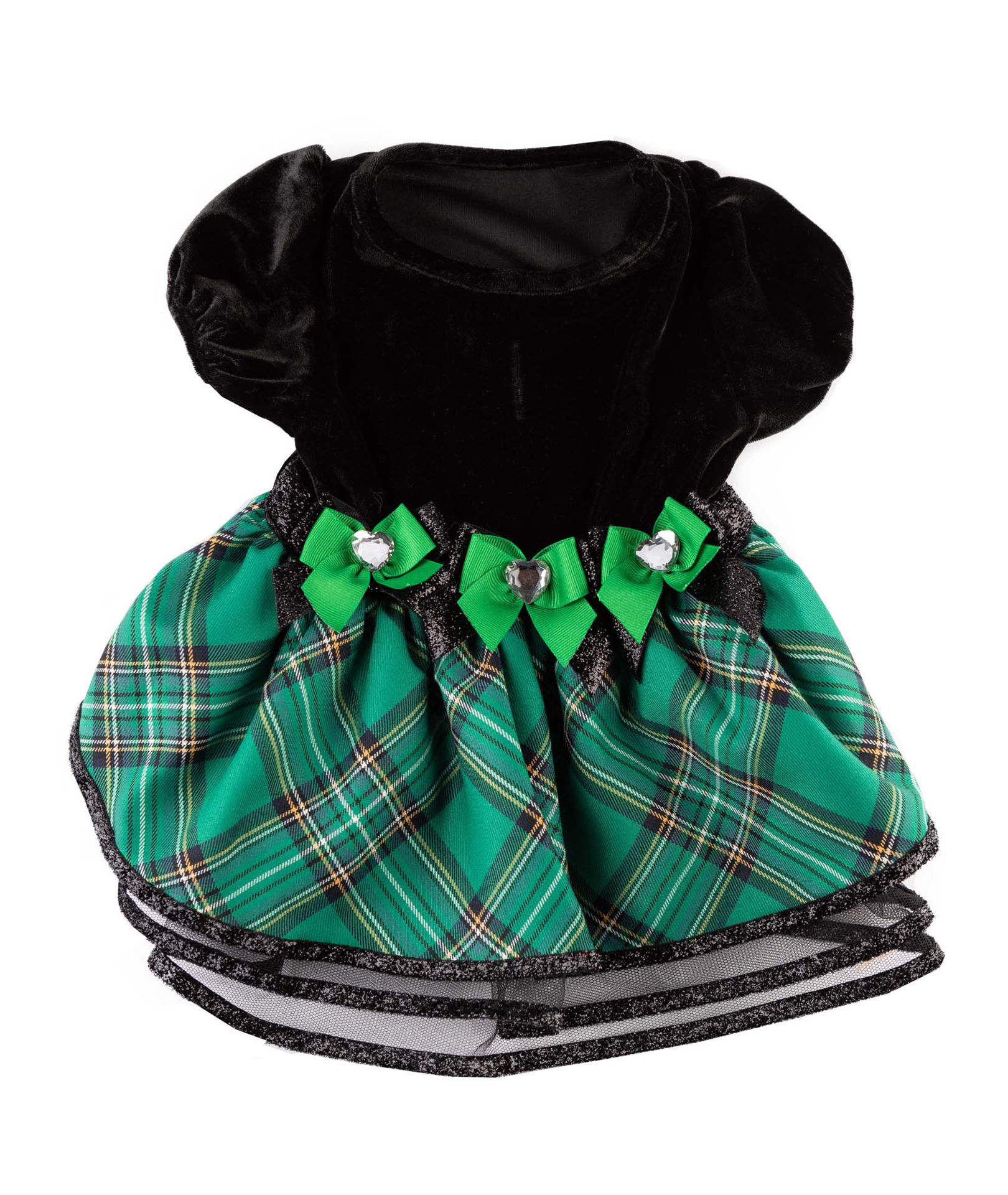 Picture of Green Tartan Plaid Cap Sleeve Dress