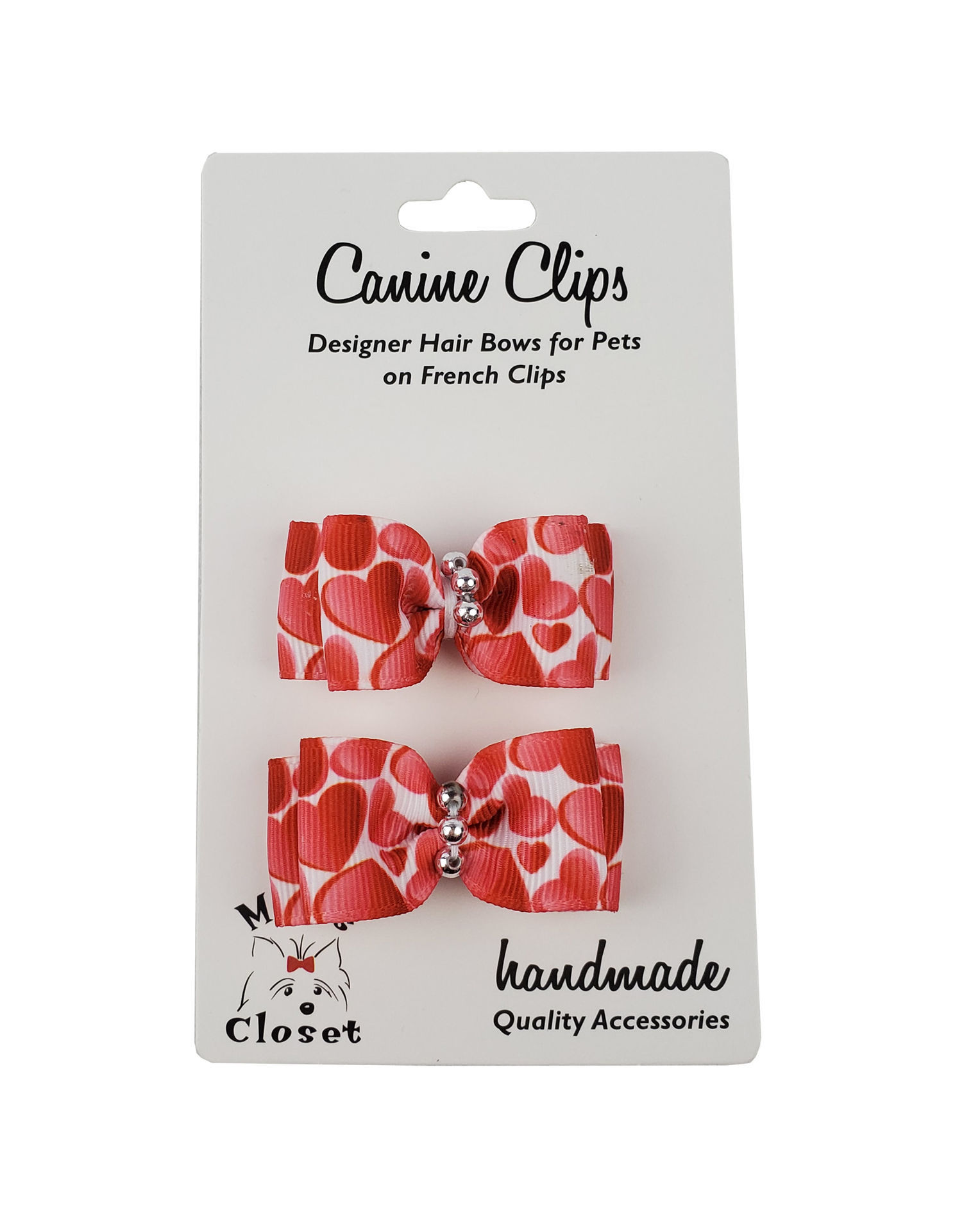 Picture of Hair Bows - Sm Red Hearts