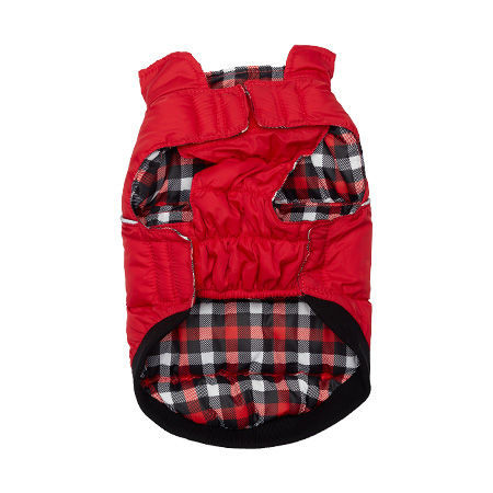 Picture of Flex-Fit Reversible Puffer Vest - Red/Gingham