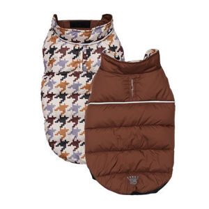 Picture of Flex-Fit Reversible Puffer Vest - Brown/Houndstooth