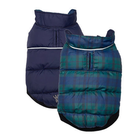 Picture of Flex-Fit Reversible Puffer Vest - Navy/Plaid