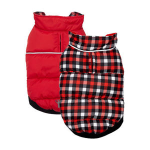 Picture of Flex-Fit Reversible Puffer Vest - Red/Gingham