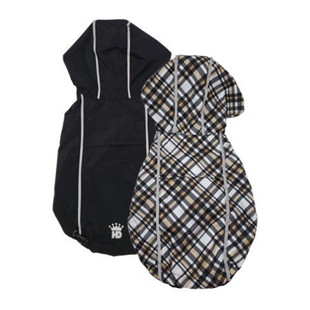 Picture of HD Reversible Raincoat Black/Tan Plaid