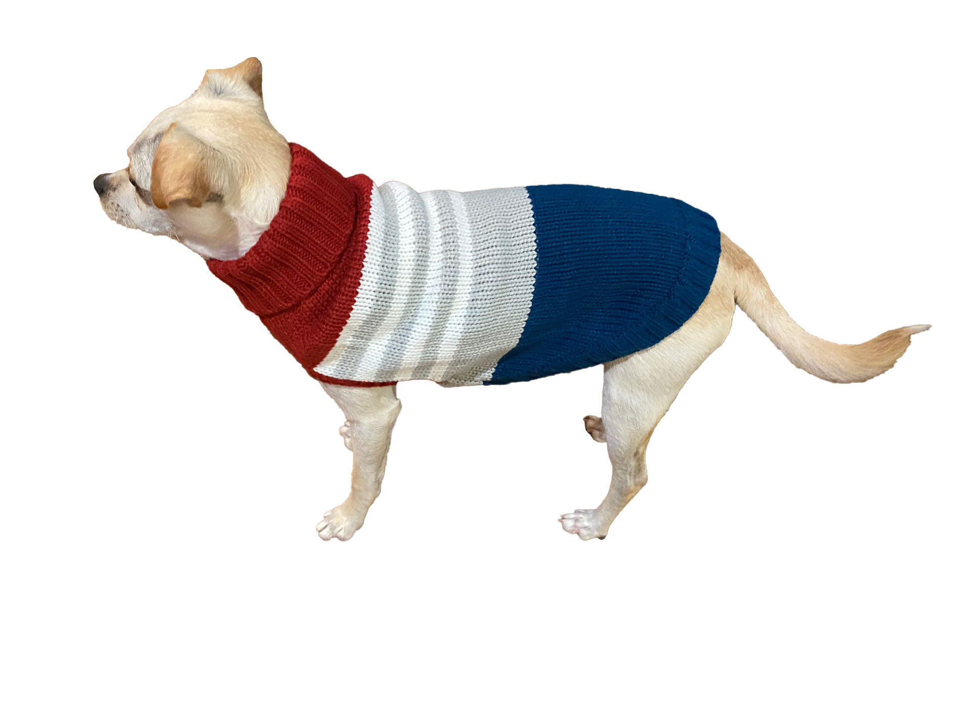 Picture of Color Block Sweater - Red/Blue